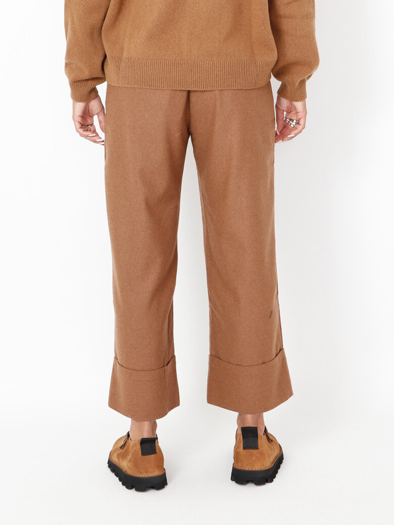Sort Aarhus - 3/4 pants with turned-up hems in a wool mix