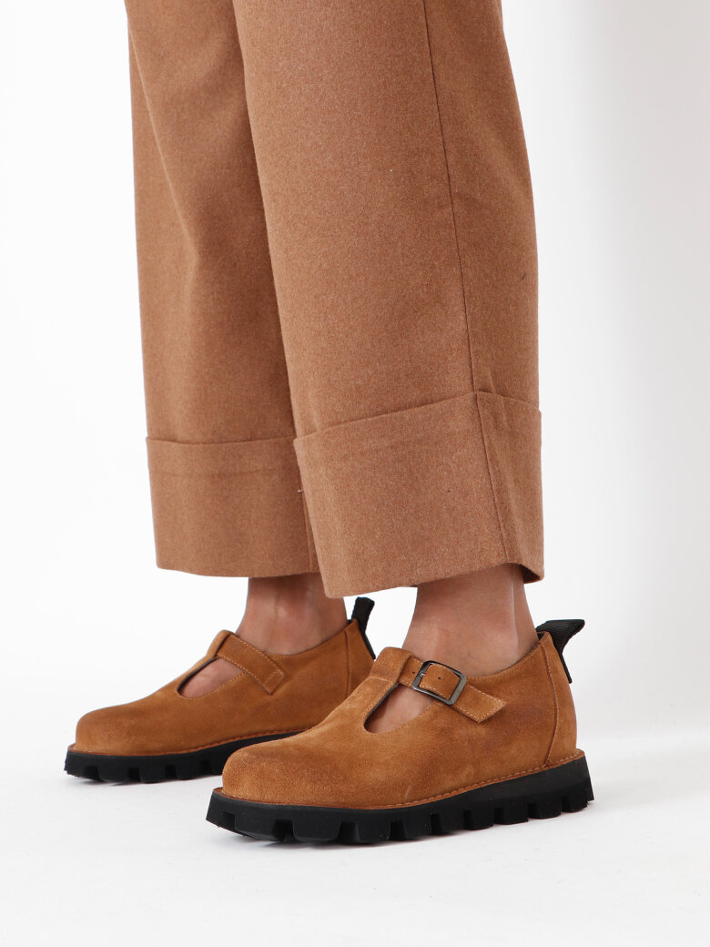 Sort Aarhus - 3/4 pants with turned-up hems in a wool mix