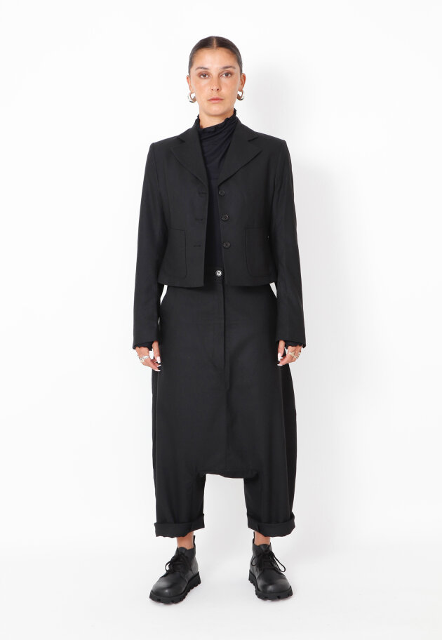 Sort Aarhus - Cropped blazer in a wool mix