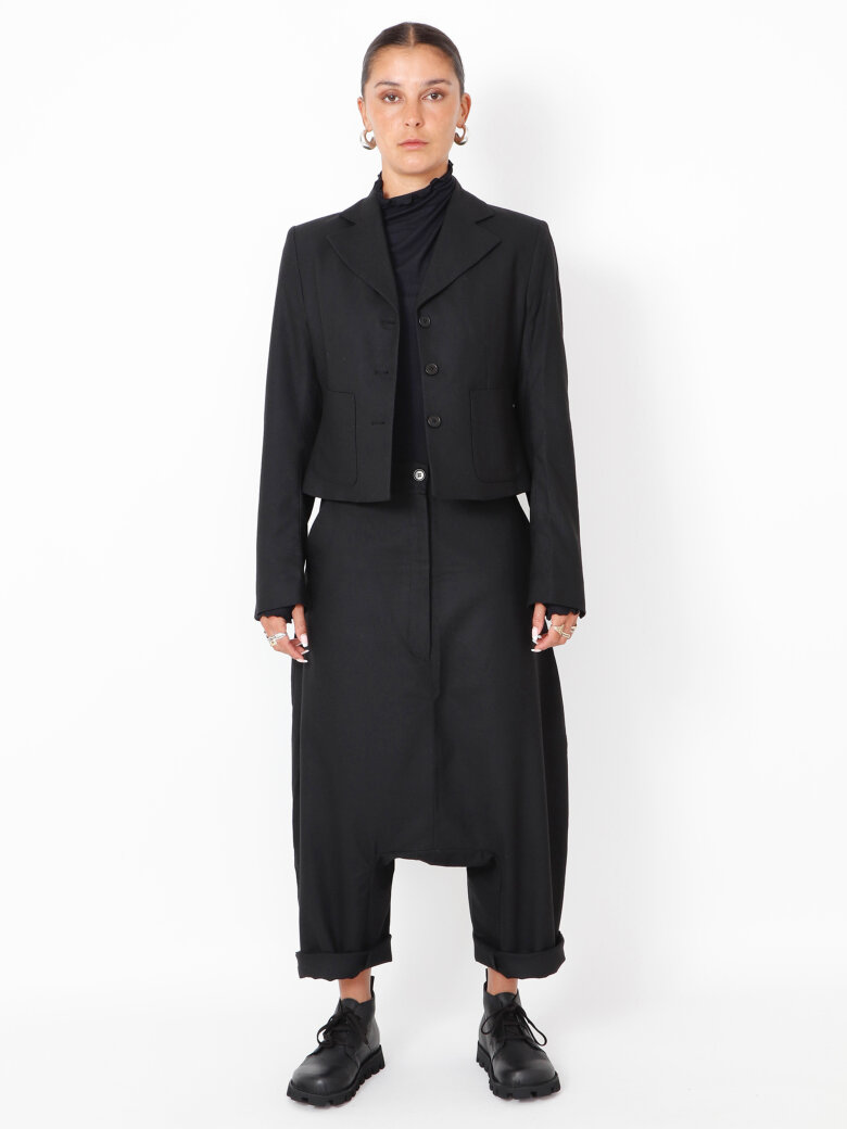 Sort Aarhus - Cropped blazer in a wool mix