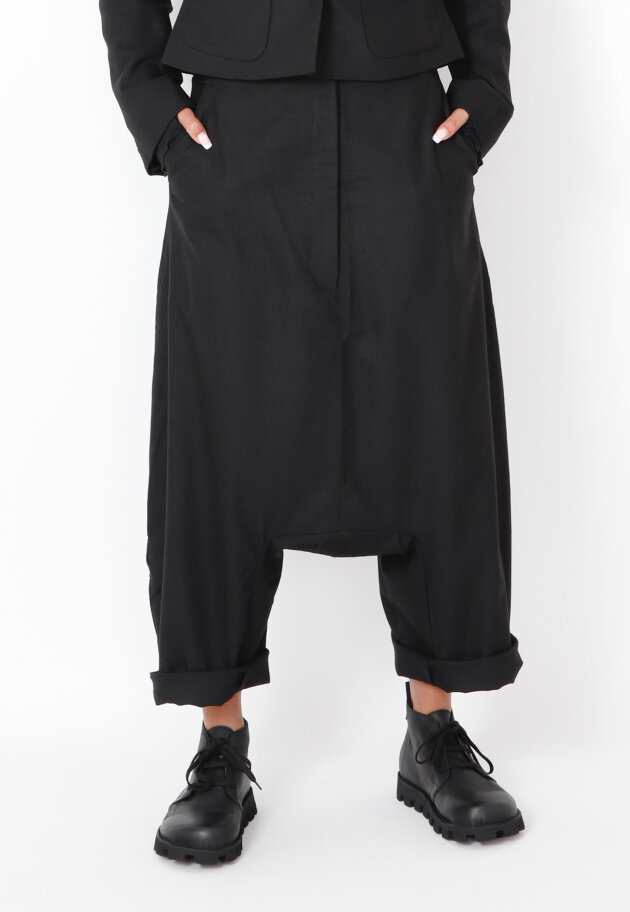 Sort Aarhus - Extra baggy pants in wool