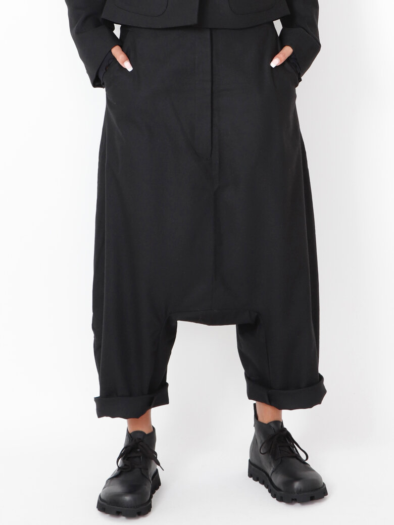 Sort Aarhus - Extra baggy pants in wool