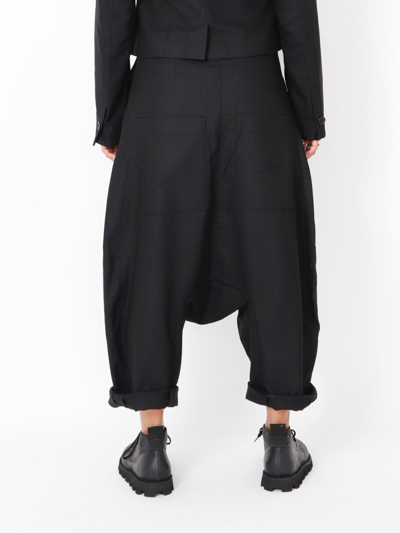 Sort Aarhus - Extra baggy pants in wool