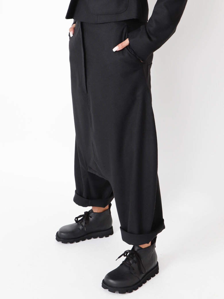 Sort Aarhus - Extra baggy pants in wool