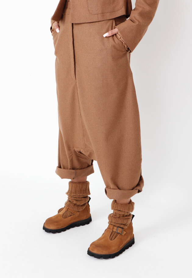 Sort Aarhus - Extra baggy pants in wool