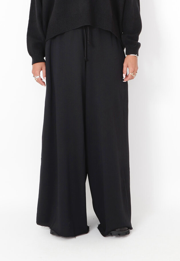 Sort Aarhus - Wide pants in cotton/modal Sort Aarhus - Wide pants in cotton/modal