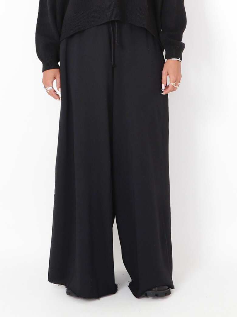 Sort Aarhus - Wide pants in cotton/modal