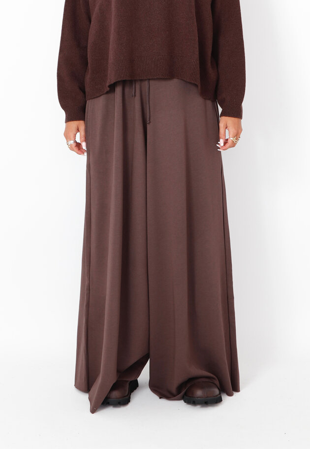 Sort Aarhus - Wide pants in cotton/modal Sort Aarhus - Wide pants in cotton/modal