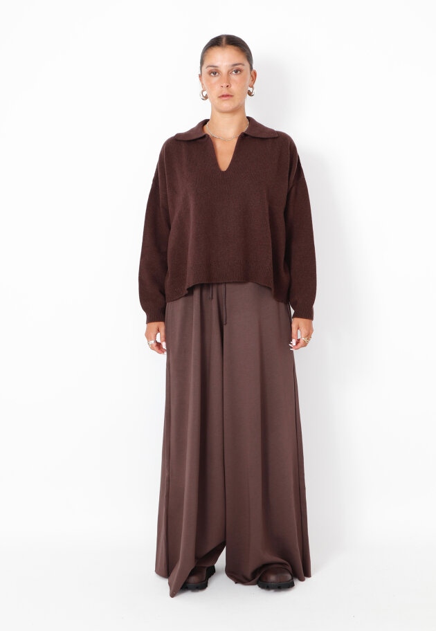 Sort Aarhus - Wide pants in cotton/modal
