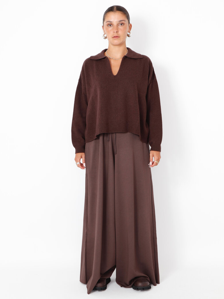 Sort Aarhus - Wide pants in cotton/modal