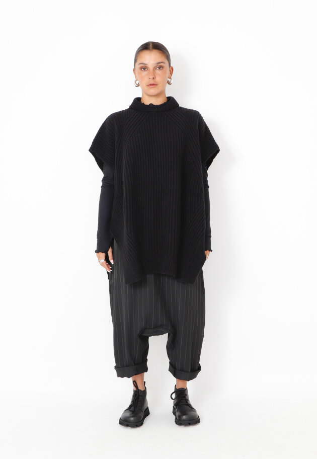 Sort Aarhus - Knitted oversize vest