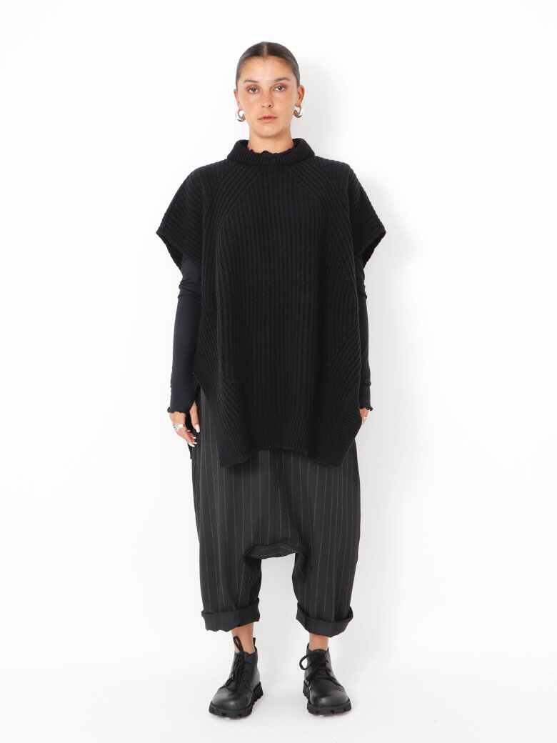 Sort Aarhus - Knitted oversize vest