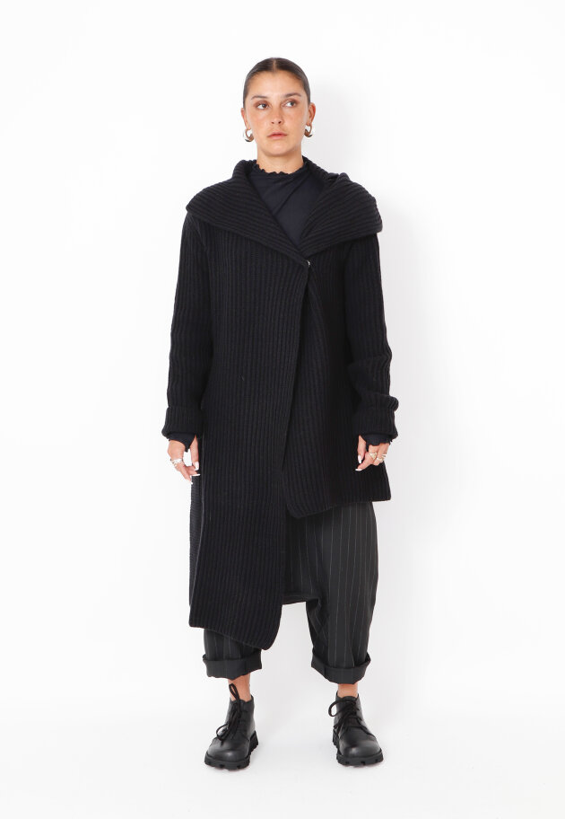 Sort Aarhus - Knitted oversize cardigan