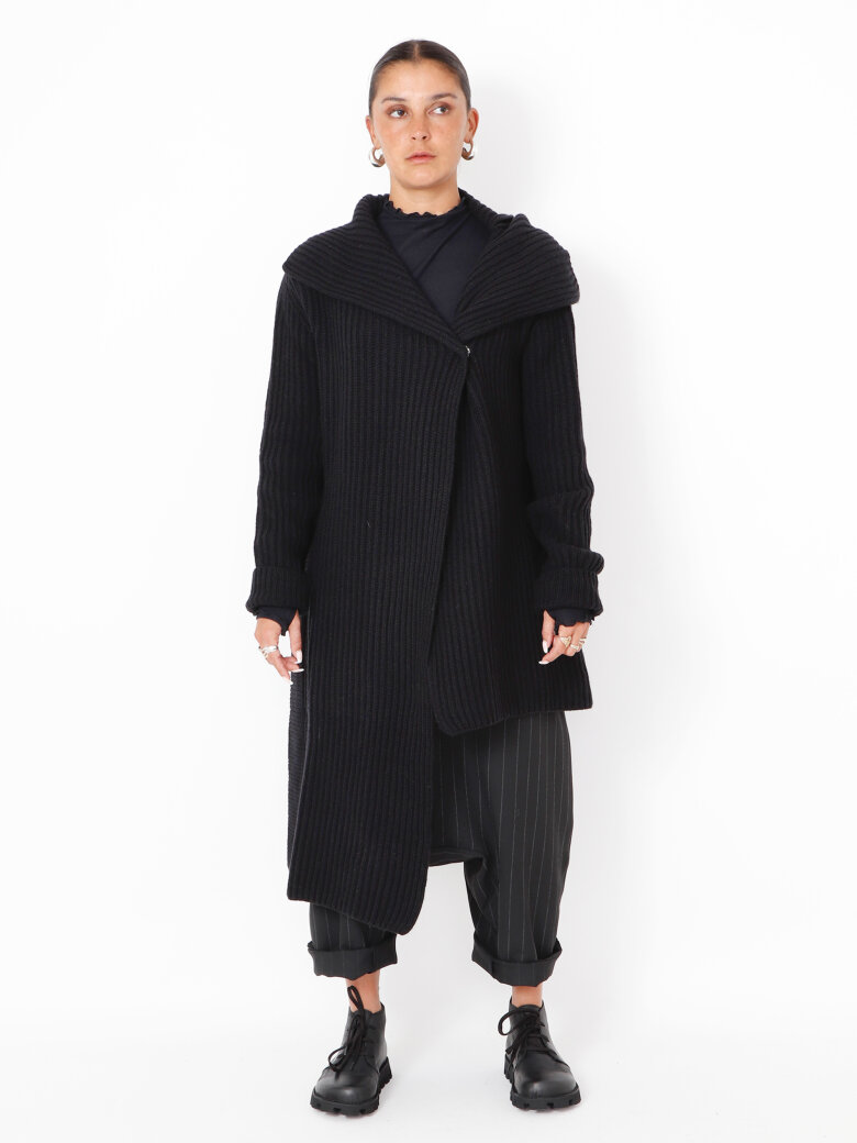 Sort Aarhus - Knitted oversize cardigan