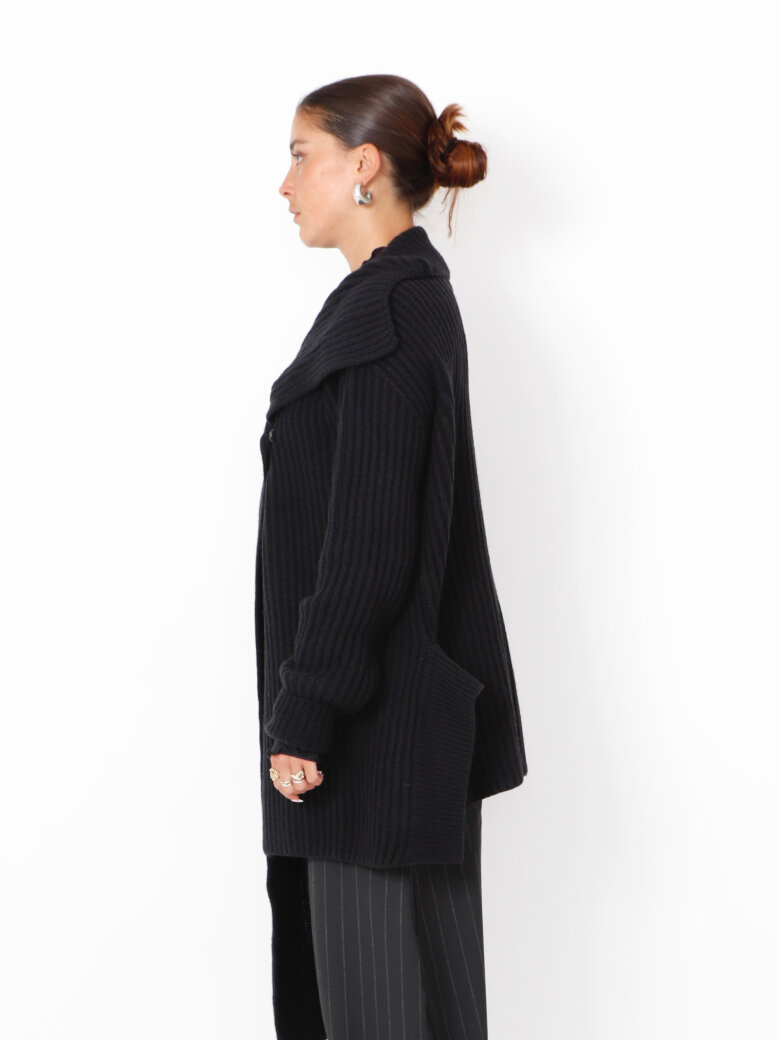 Sort Aarhus - Knitted oversize cardigan