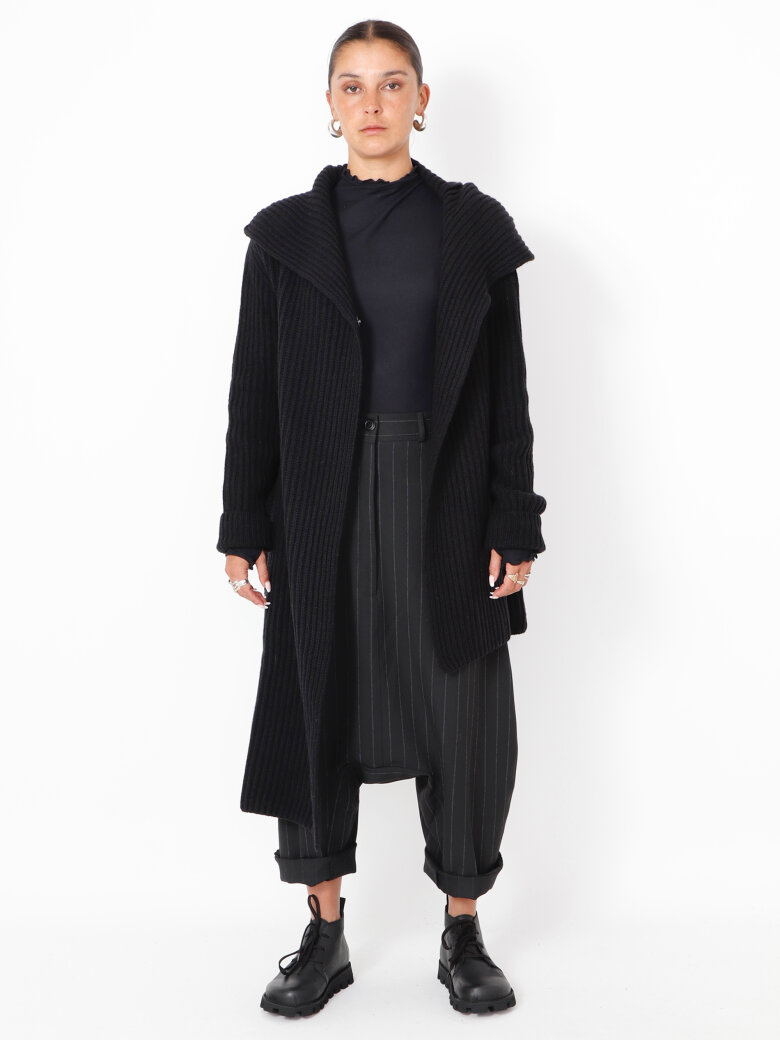 Sort Aarhus - Knitted oversize cardigan