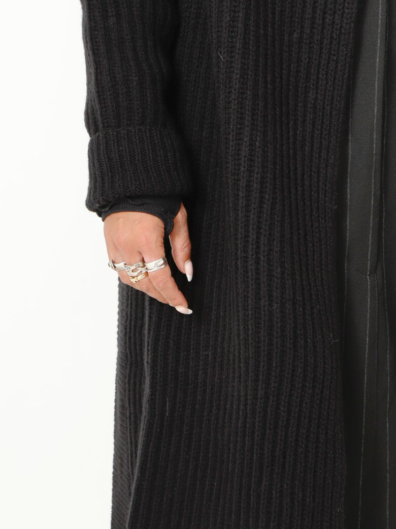 Sort Aarhus - Knitted oversize cardigan