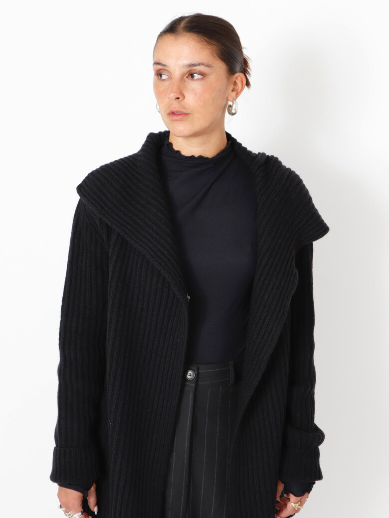 Sort Aarhus - Knitted oversize cardigan