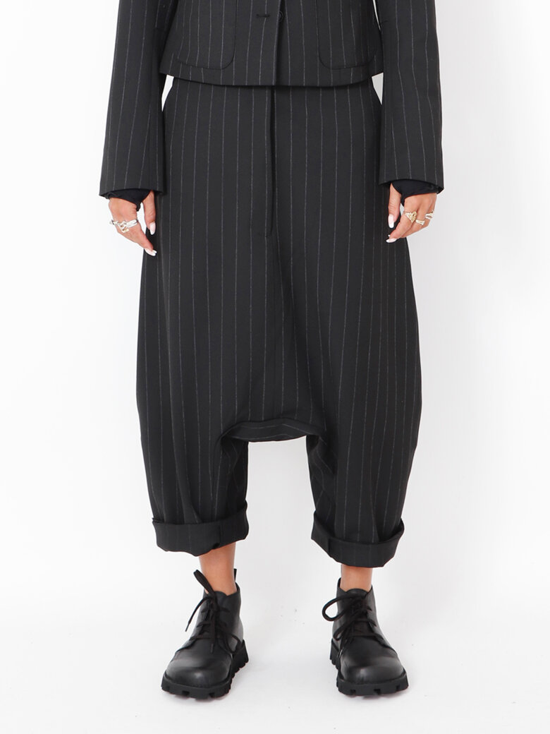 Sort Aarhus - Extra baggy pinstriped pants