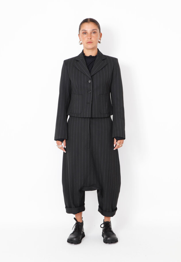 Sort Aarhus - Extra baggy pinstriped pants