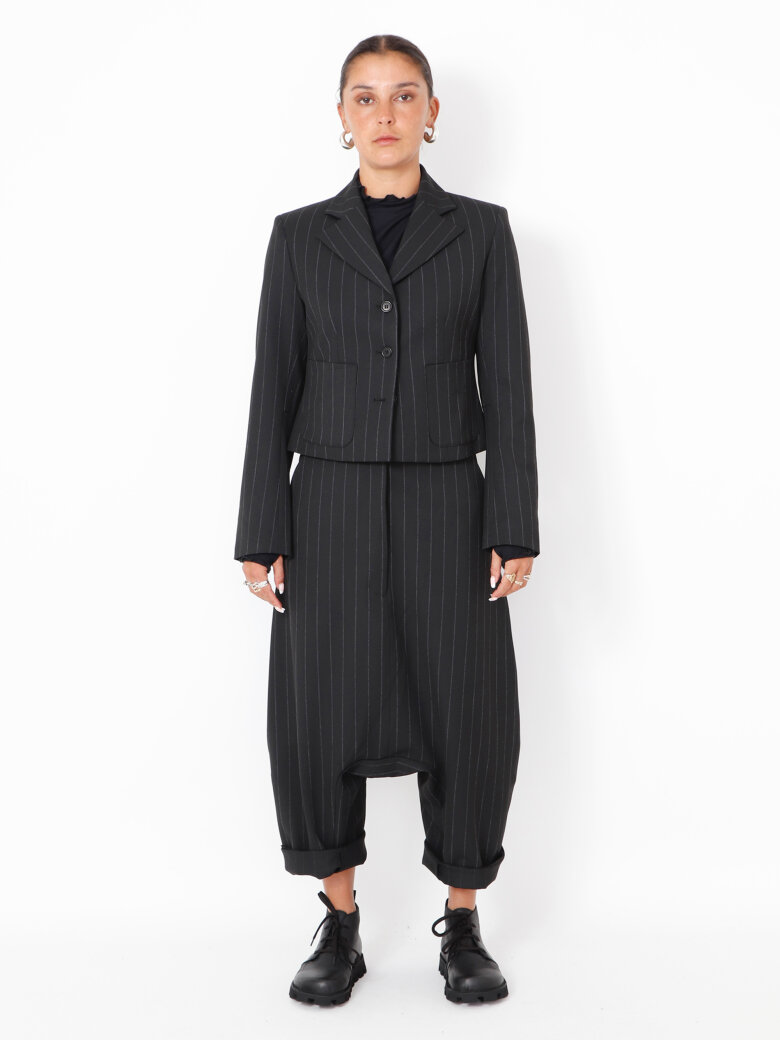Sort Aarhus - Extra baggy pinstriped pants