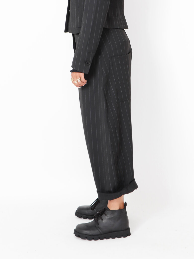 Sort Aarhus - Extra baggy pinstriped pants