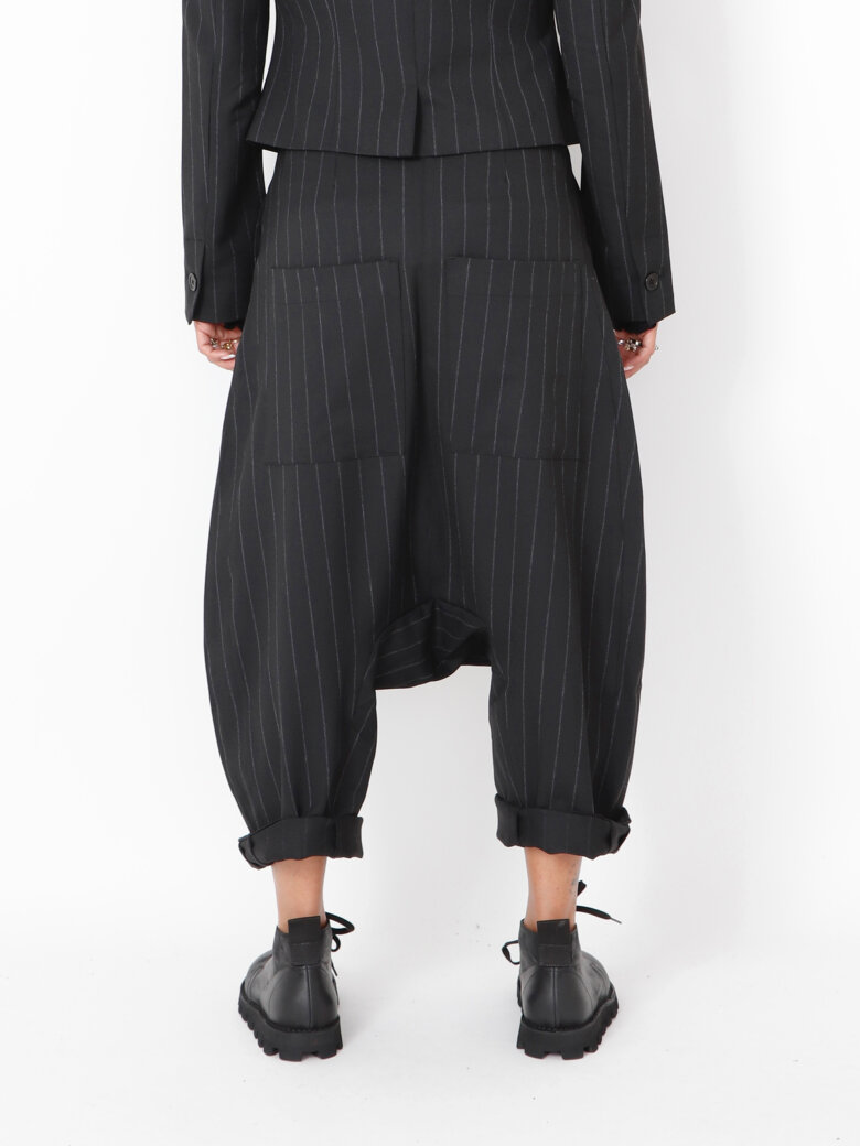 Sort Aarhus - Extra baggy pinstriped pants