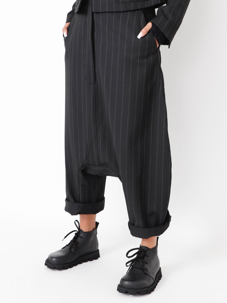 Sort Aarhus - Extra baggy pinstriped pants