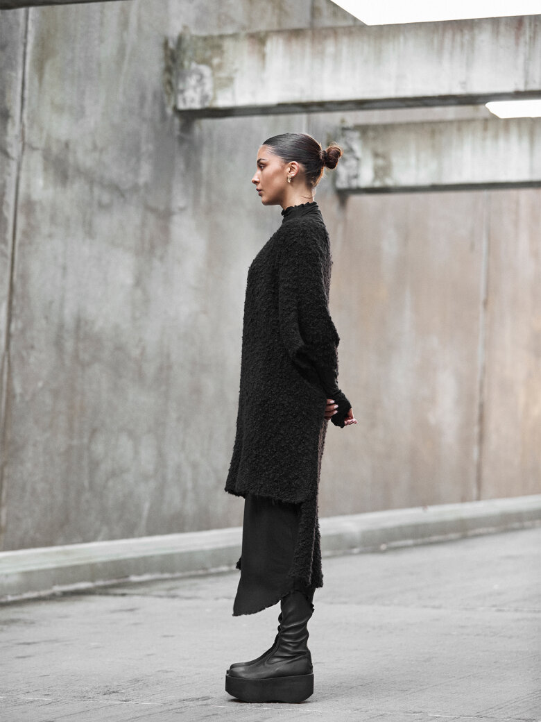 Sort Aarhus - Long boot with stretch and zipper