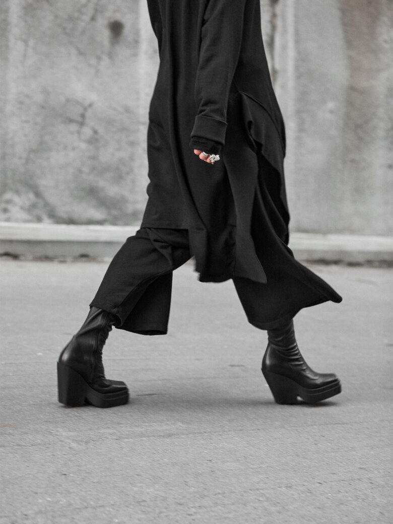 Sort Aarhus - Long boot with zipper