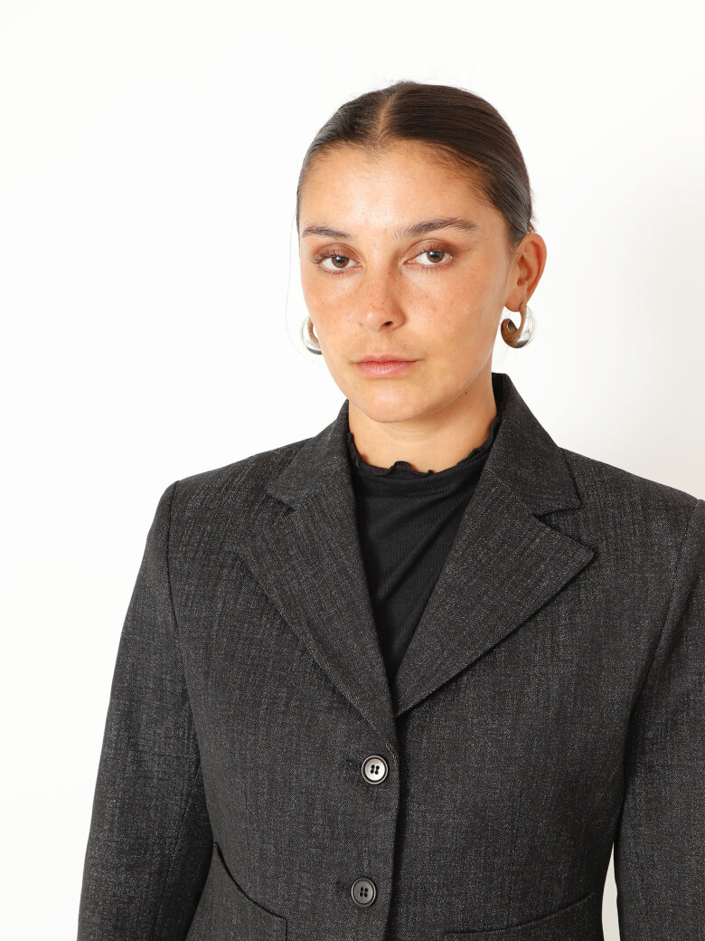 Sort Aarhus - Cropped blazer i denim look
