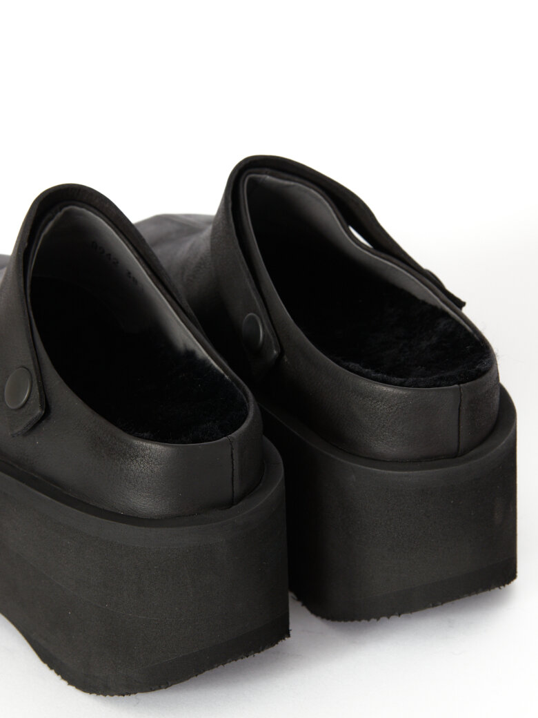 Sort Aarhus - Platform shoes with fur