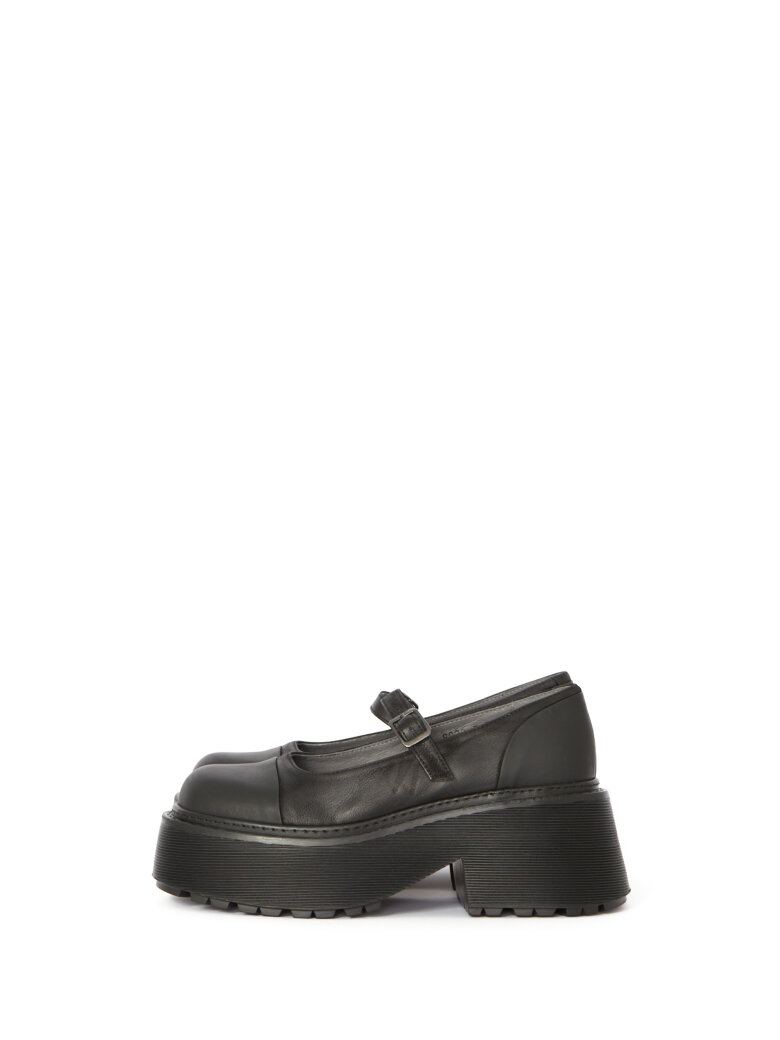 Sort Aarhus - Sort Aarhus shoe with feminine buckle