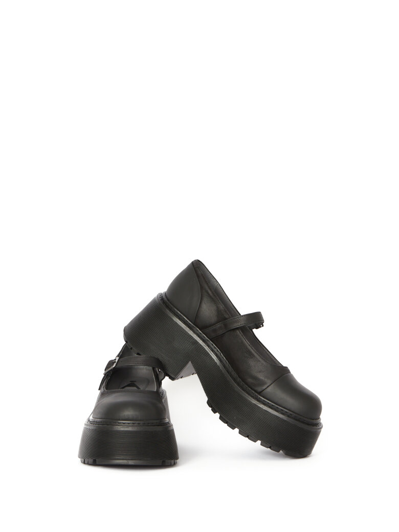 Sort Aarhus - Sort Aarhus shoe with feminine buckle