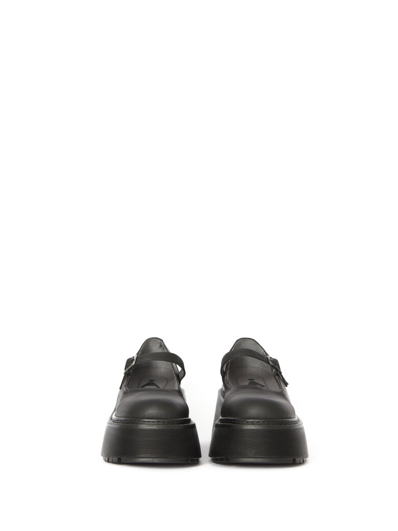 Sort Aarhus - Sort Aarhus shoe with feminine buckle