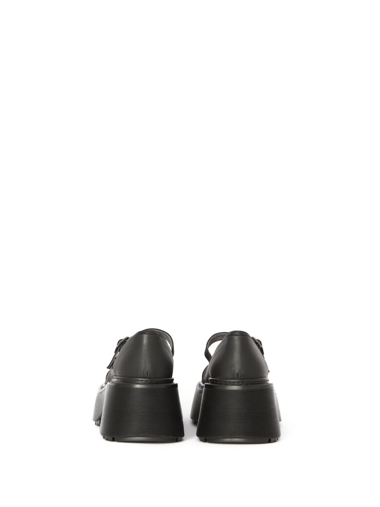 Sort Aarhus - Sort Aarhus shoe with feminine buckle