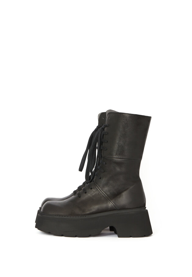 Sort Aarhus - Sort Aarhus boot with laces and zipper Sort Aarhus - Sort Aarhus boot with laces and zipper