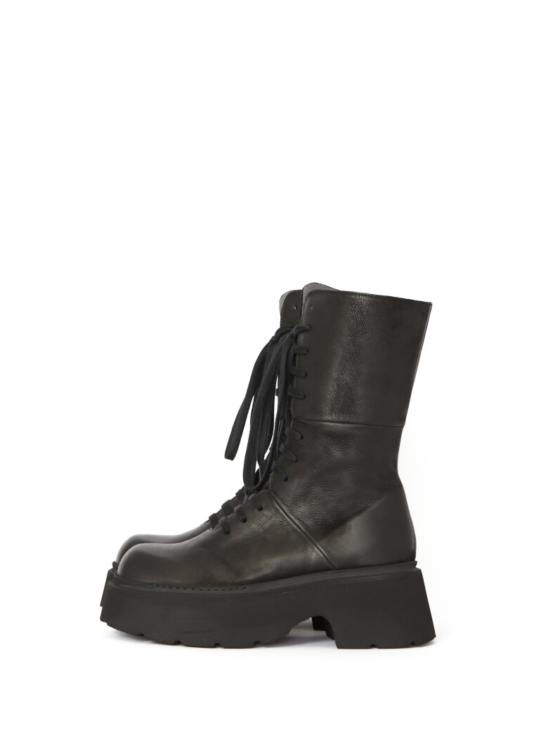 Sort Aarhus - Sort Aarhus boot with laces and zipper