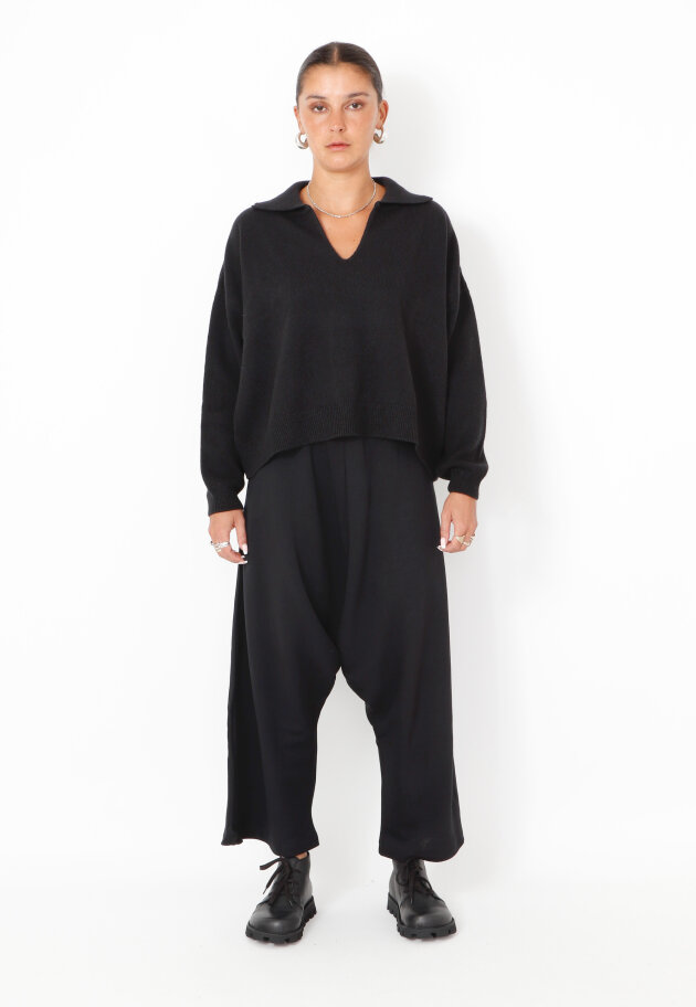 Sort Aarhus - Baggy pants with wide legs