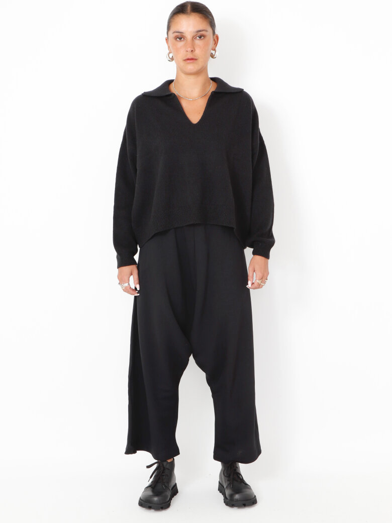 Sort Aarhus - Baggy pants with wide legs
