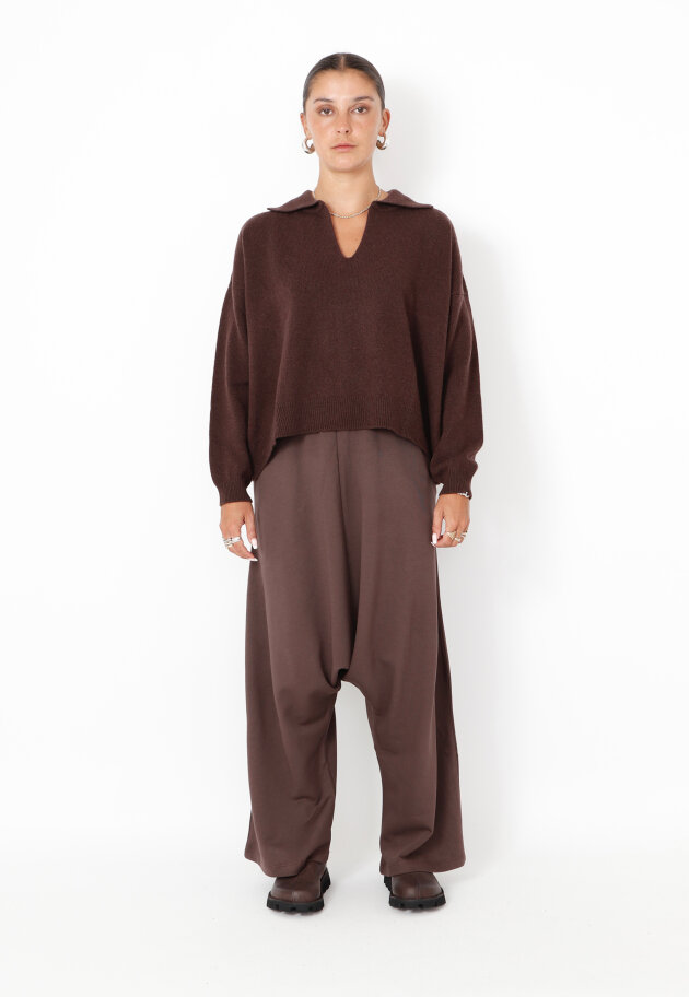 Sort Aarhus - Knitted polo in merino wool