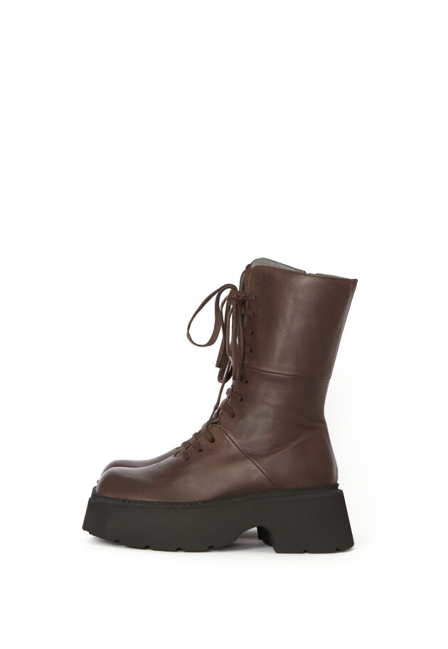 Sort Aarhus - Sort Aarhus boot with zipper and laces Sort Aarhus - Sort Aarhus boot with zipper and laces