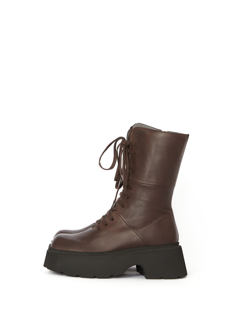 Sort Aarhus - Sort Aarhus boot with zipper and laces