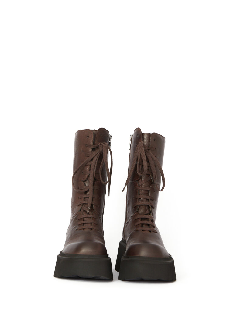 Sort Aarhus - Sort Aarhus boot with zipper and laces