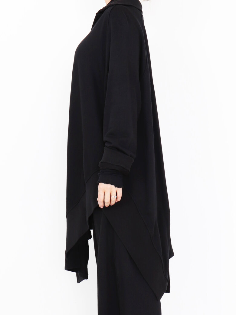 Sort Aarhus - Oversize bluse med knapper