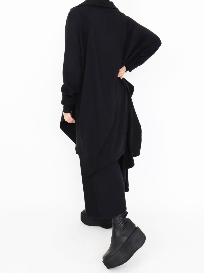 Sort Aarhus - Oversize bluse med knapper