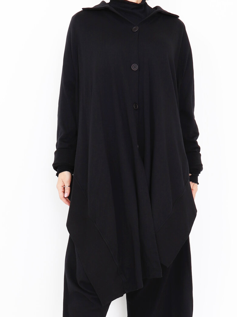 Sort Aarhus - Oversize blouse with buttons