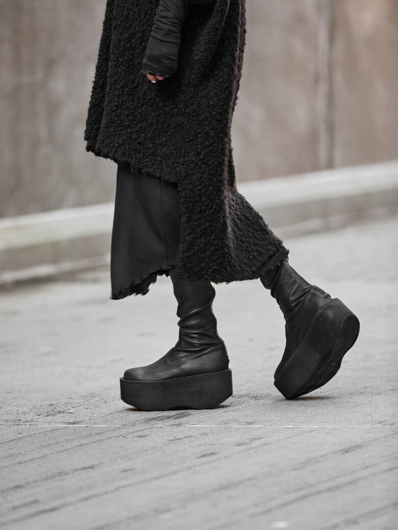 Sort Aarhus - Long boot with stretch and zipper