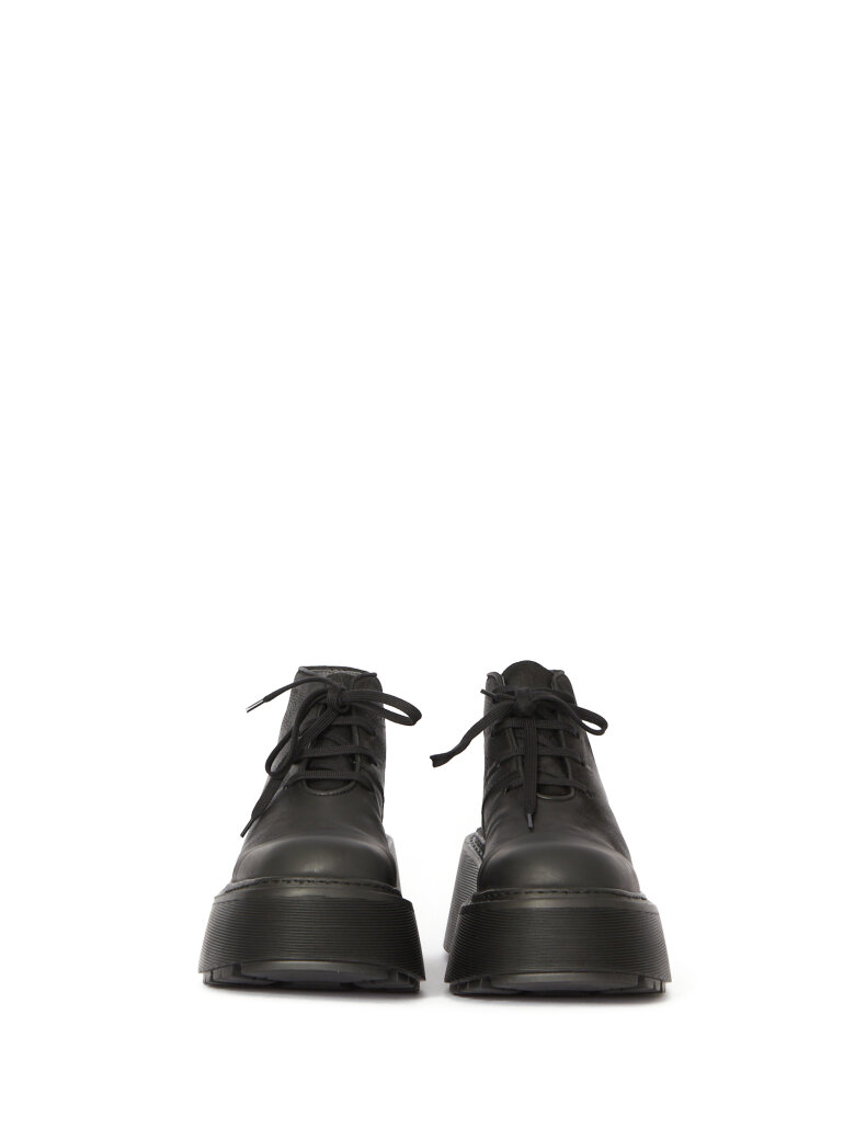 Sort Aarhus - Kort støvle med snøre