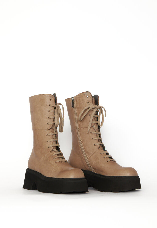 Sort Aarhus - Sort Aarhus boot with laces and zipper